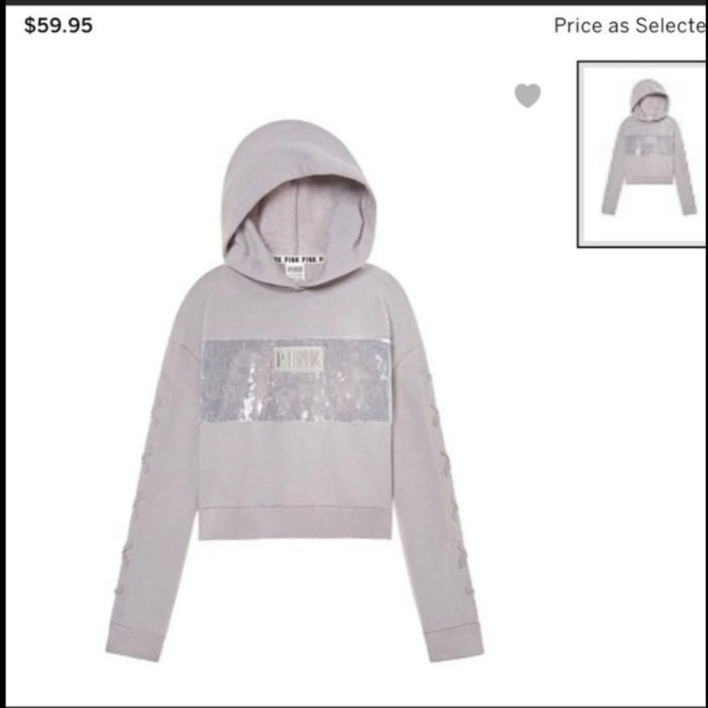 Vs Pink Velvet Stripe Hoodie